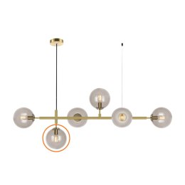 Klosz do lamp wiszących Alisa 1 sztuka LP-005/6P transp klosz