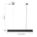 Lampa wisząca Luci L LED CCT Tuya czarna LP-1401/1P L BK Smart