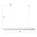 Lampa wisząca Mira L LED CCT Tuya biała LP-1201/1P L WH Smart