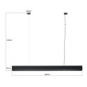 Lampa wisząca Mira L LED CCT Tuya czarna LP-1201/1P L BK Smart