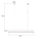 Lampa wisząca Mira M LED CCT Tuya biała LP-1201/1P M WH Smart