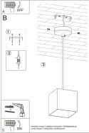 Lampa wisząca QUAD 1 czarny