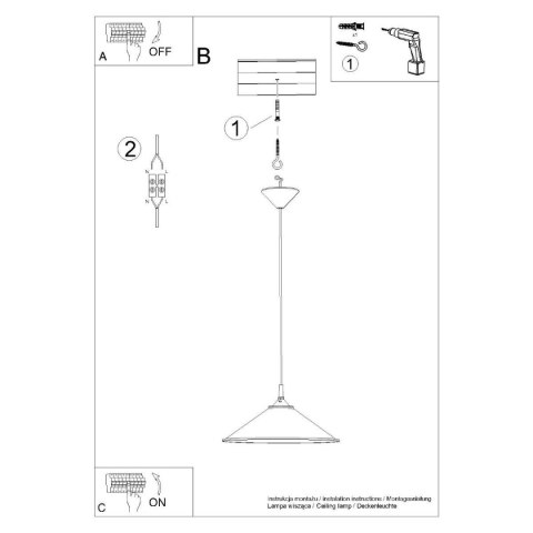 Lampa wisząca ZUMA czarna Lampa wisząca ZUMA czarna