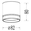 Kendal GX53 oprawa natynkowa ring1 czarna