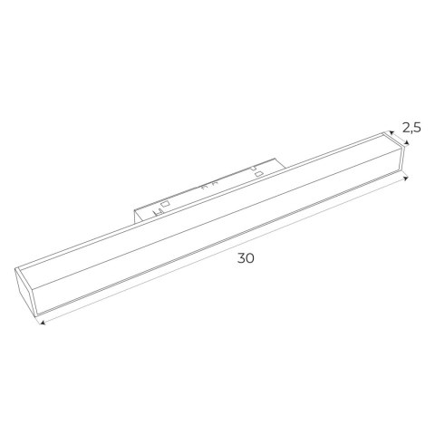 MAXLIGHT M0001D LAMPA MAGNETYCZNA LINIOWA SYSTEM DALI 12W 634LM 3000K MAXLIGHT M0001D LAMPA MAGNETYCZNA LINIOWA SYSTEM DALI 12W 634LM 3000K
