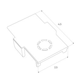 MAXLIGHT MA0011 Zaślepka końcowa do szyn wpuszczanych MT0006, MT0007
