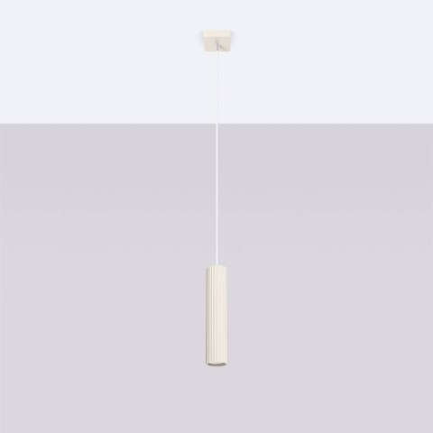 Lampa wisząca KARBON 1 beżowy Lampa wisząca KARBON 1 beżowy