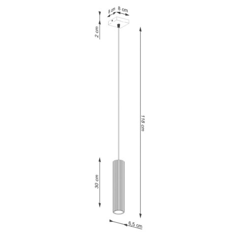 Lampa wisząca KARBON 1 beżowy Lampa wisząca KARBON 1 beżowy