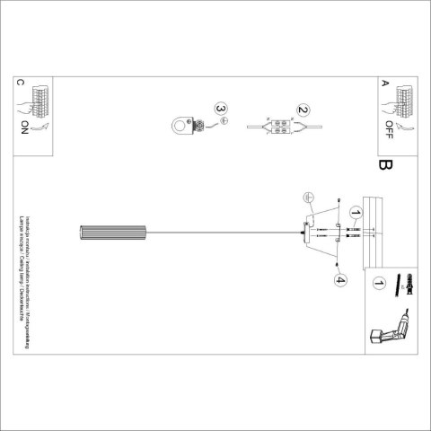 Lampa wisząca KARBON 1 beżowy Lampa wisząca KARBON 1 beżowy