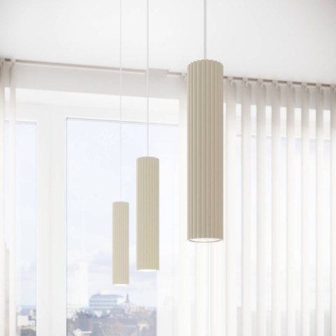 Lampa wisząca KARBON 1 beżowy Lampa wisząca KARBON 1 beżowy