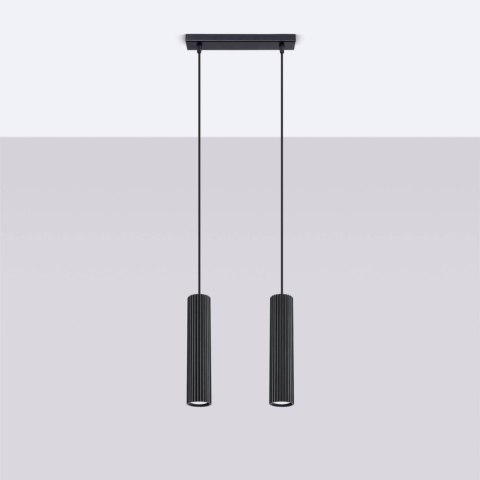 Lampa wisząca KARBON 2 czarny Lampa wisząca KARBON 2 czarny