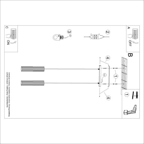 Lampa wisząca KARBON 2 czarny Lampa wisząca KARBON 2 czarny