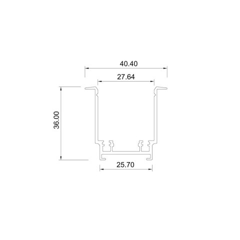 Szyna podtynkowa 2 m Magnetic Slim biała Szyna podtynkowa 2 m Magnetic Slim biała