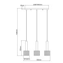 Lampa wisząca Amo czarno-złota 3xE27