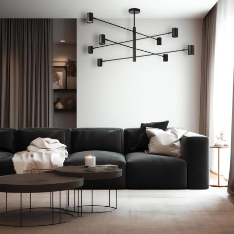 Lampa wisząca Snow 8 czarna 8xGU10 Lampa wisząca Snow 8 czarna 8xGU10