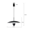 Lampa wisząca Ufo M czarna LED CCT