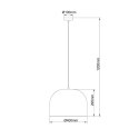 Ratanowa lampa wisząca Kanso 40 cm jasne drewno 1xE27