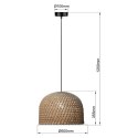 Ratanowa lampa wisząca Kanso 50 cm jasne drewno 1xE27