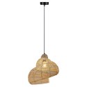 Ratanowa lampa wisząca Shella 40 cm jasne drewno 1xE27