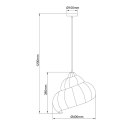 Ratanowa lampa wisząca Shella 40 cm jasne drewno 1xE27