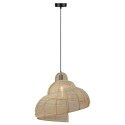 Ratanowa lampa wisząca Shella 60 cm jasne drewno 1xE27