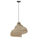 Ratanowa lampa wisząca Shella 60 cm jasne drewno 1xE27