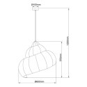 Ratanowa lampa wisząca Shella 60 cm jasne drewno 1xE27