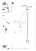 Lampa wisząca DIEGO 1 pomarańczowy