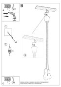 Lampa wisząca DIEGO 3 pomarańczowy