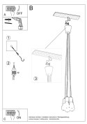 Lampa wisząca DIEGO 5 czarna