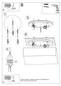 Plafon HORUS 25 czarny