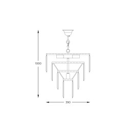 17106/4+1-CHR AMEDEO LAMPA WISZĄCA CHROM/CHROME