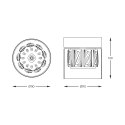 C0389-01A-F4AC GEM LAMPA SUFITOWA CHROME