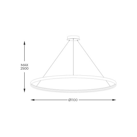 LA0722/1-BK CIRCLE LAMPA WISZĄCA FI 1100MM DŁ. LINEK H2,5M LA0722/1-BK CIRCLE LAMPA WISZĄCA FI 1100MM DŁ. LINEK H2,5M