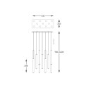 P0461-11A-B5SC LOYA LAMPA WISZĄCA CHROME+GOLD+COPPER