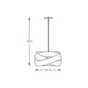 1113 LAMPA WISZĄCA TORNADO 40CM BIAŁA/WHITE