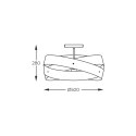 1116 LAMPA SUFITOWA TORNADO 50 CM CZARNA/BLACK