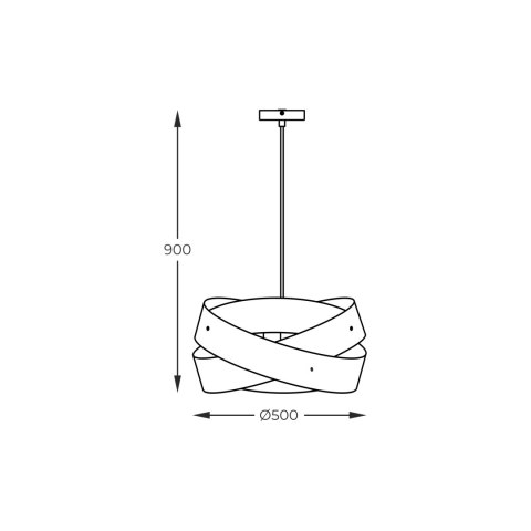 1117 LAMPA WISZĄCA TORNADO 50 CM BIAŁA/WHITE 1117 LAMPA WISZĄCA TORNADO 50 CM BIAŁA/WHITE