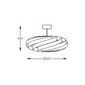 1131 LAMAP SUFITOWA VENTO 60 CM CZARNA/BLACK