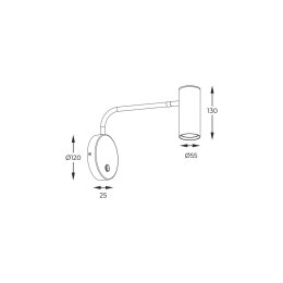 20034-CH-N TUBO WL KINKIET CHROME