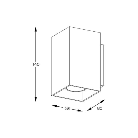 92698-N SANDY WL SQUARE KINKIET CZARNY/BLACK 92698-N SANDY WL SQUARE KINKIET CZARNY/BLACK