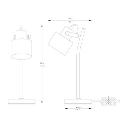 A2038-SBK DRACO LAMPA BIURKOWA CZARNO-ZŁOTA/BLACK-GOLD