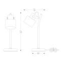 A2038-SWH DRACO LAMPA BIURKOWA BIAŁA+CHROM/WHITE+CHROM