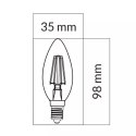 ORO-E14-C35-FL-CLARO-6W-WW ORO03062 ŻARÓWKA