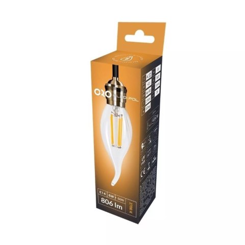 ORO-E14-C35-FL-CLARO-FLAMI-6W-WW ORO03065 ŻARÓWKA ORO-E14-C35-FL-CLARO-FLAMI-6W-WW ORO03065 ŻARÓWKA