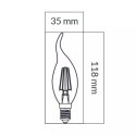 ORO-E14-C35-FL-CLARO-FLAMI-6W-WW ORO03065 ŻARÓWKA