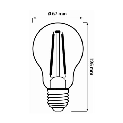 ORO-E27-A67-FL-CLARO-16W-DW ŻARÓWKA ORO-E27-A67-FL-CLARO-16W-DW ŻARÓWKA