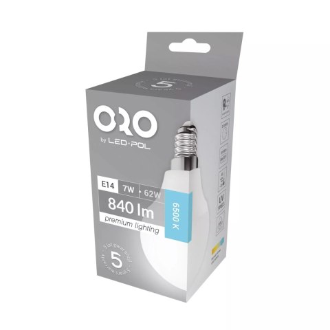 ORO-PREMIUM-E14-G45-7W-XP-CW ORO03060 ŻARÓWKA ORO-PREMIUM-E14-G45-7W-XP-CW ORO03060 ŻARÓWKA
