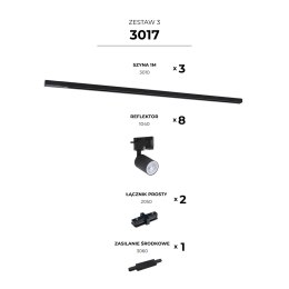 3017 ZESTAW 3 SZYNOPRZEOWDY BLACK JEDNOOBWODOWY