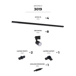 3019 ZESTAW 5 SZYNOPRZEWODOWY BLACK JEDNOOBWODOWY